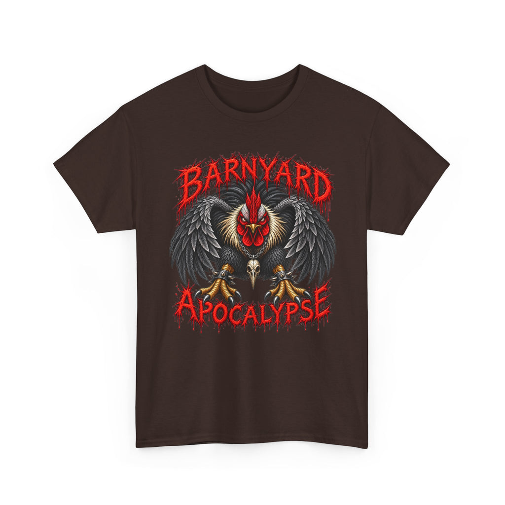 Barnyard Apocalypse Graphic Tee — Dark Rooster Horror Farm Shirt