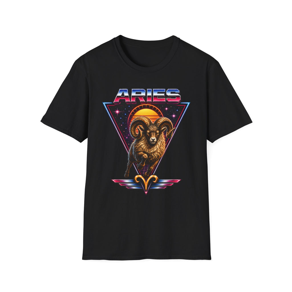 Aries 80s style Zodiac T-Shirt — Retro Ram Graphic Tee