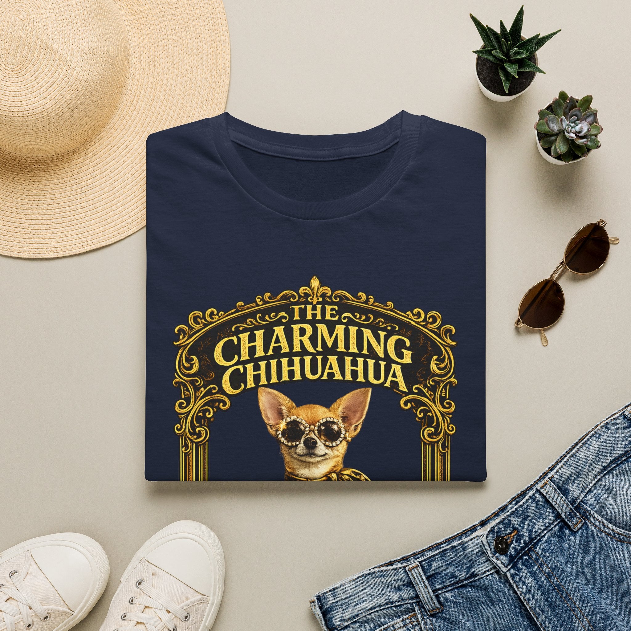 Chihuahua T-Shirt — Vintage "Charming Chihuahua"  Graphic Tee