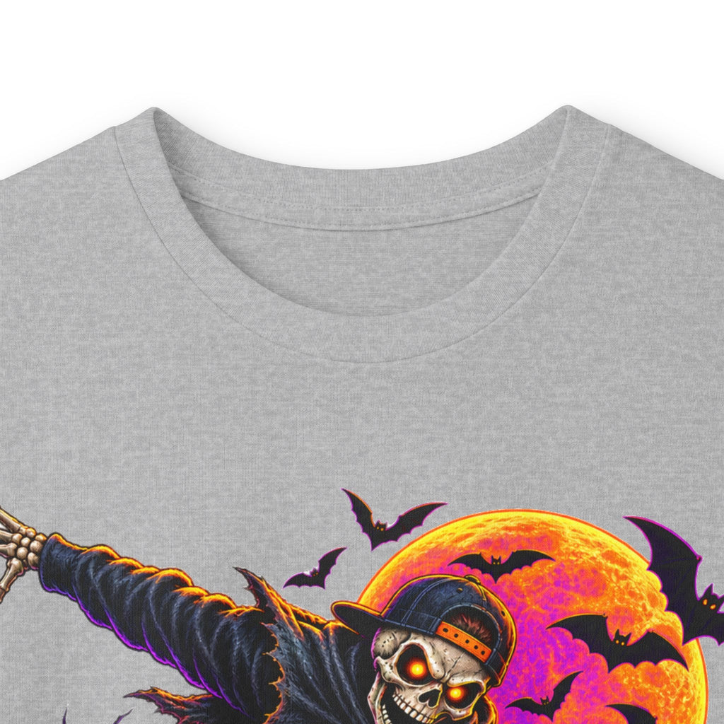 Halloween Skeleton Skateboarder Graphic Long Sleeve Tee
