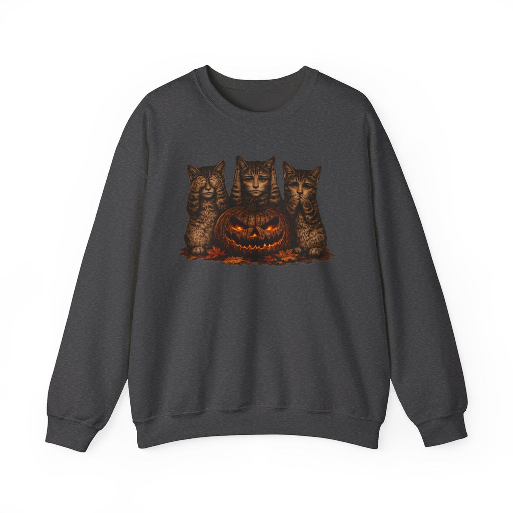 Halloween Cat Pumpkin Crewneck Sweatshirt