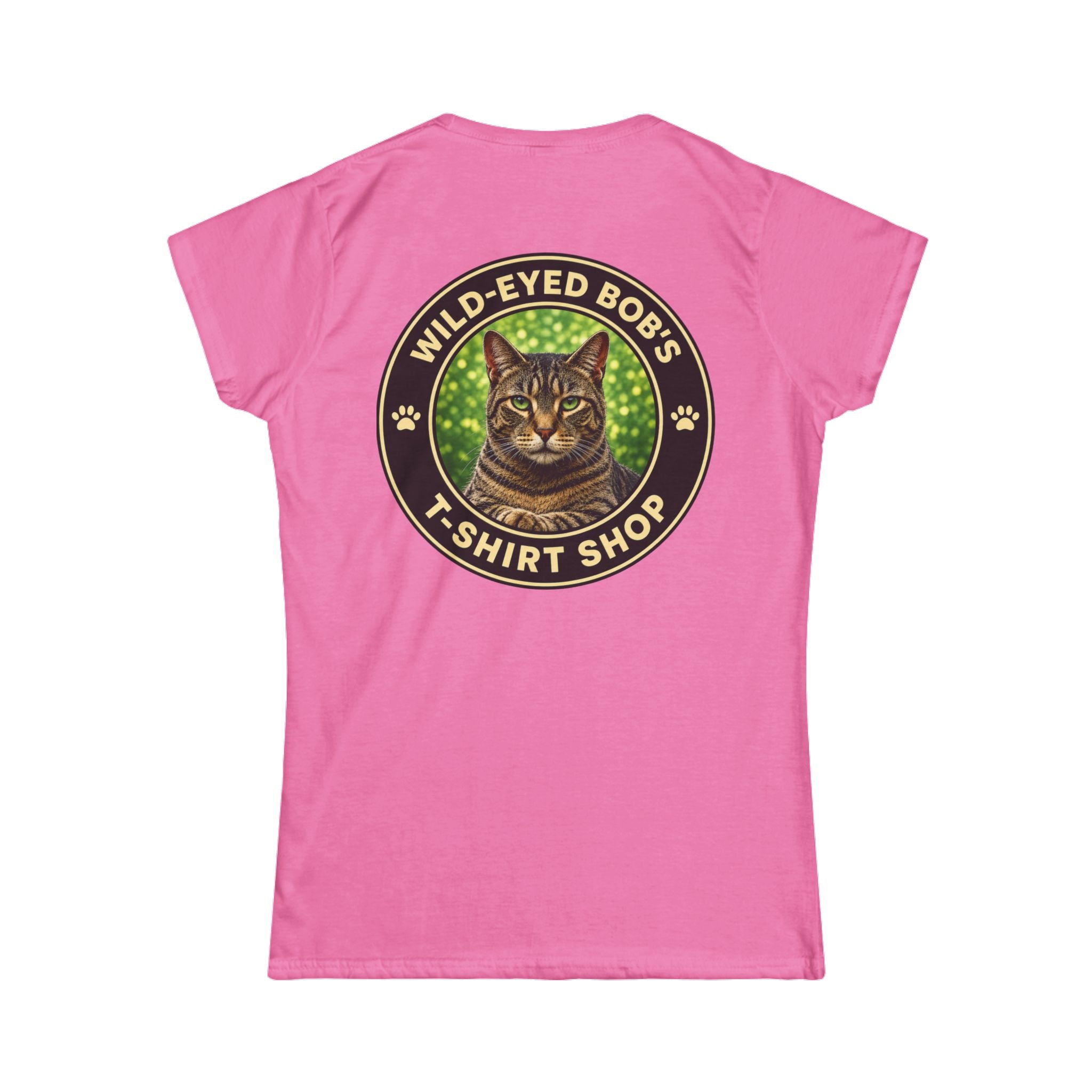"Wild-Eyed Bob's T-Shirt Shop" Cat Logo Tee
