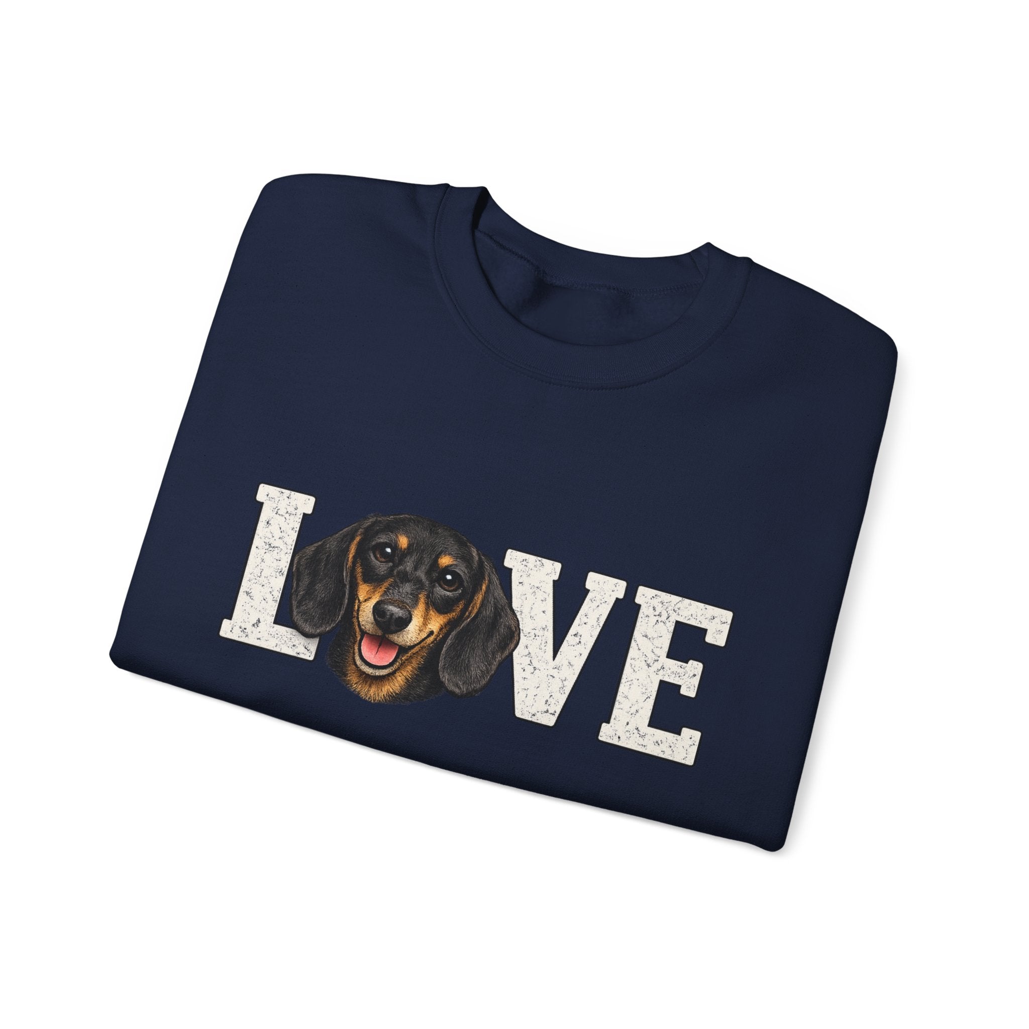 Dachshund Love Crewneck Sweatshirt — Cute Dog Lover Pullover