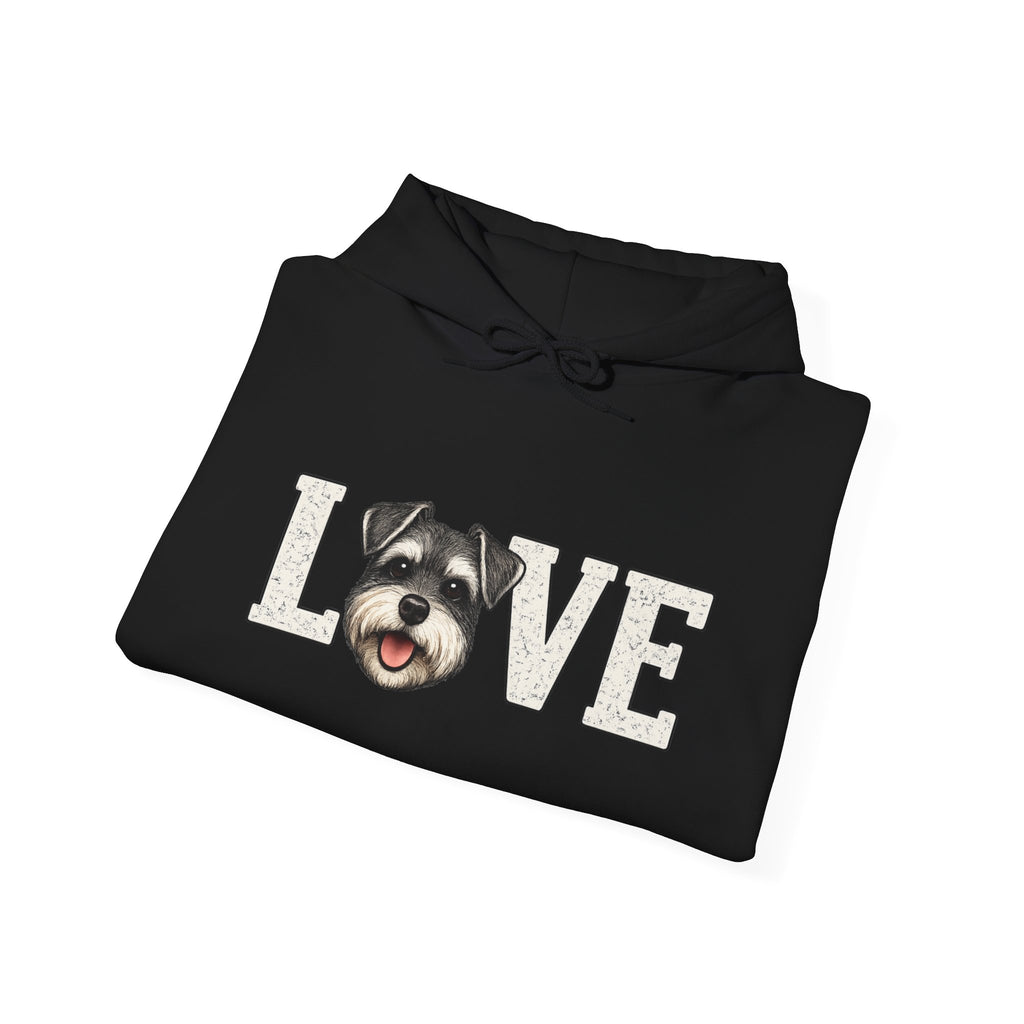 Love Schnauzer Hoodie — Cute Dog Face Pullover for Dog Lovers