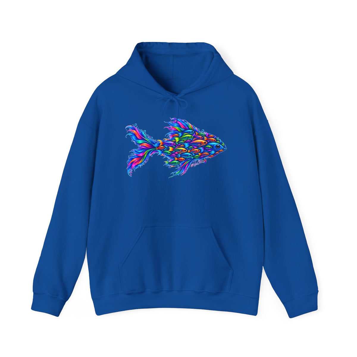 Fish Hoodie — Colorful Abstract Fish Graphic Pullover