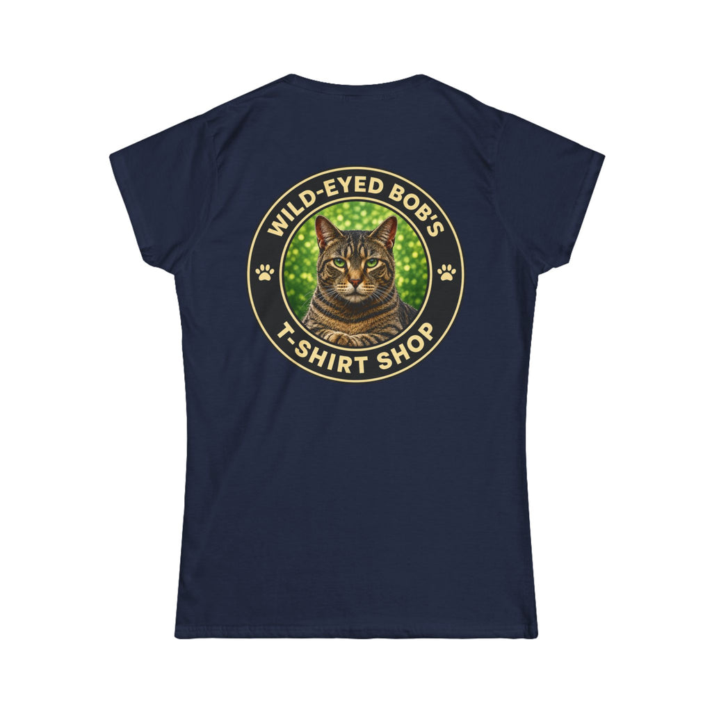 "Wild-Eyed Bob's T-Shirt Shop" Cat Logo Tee
