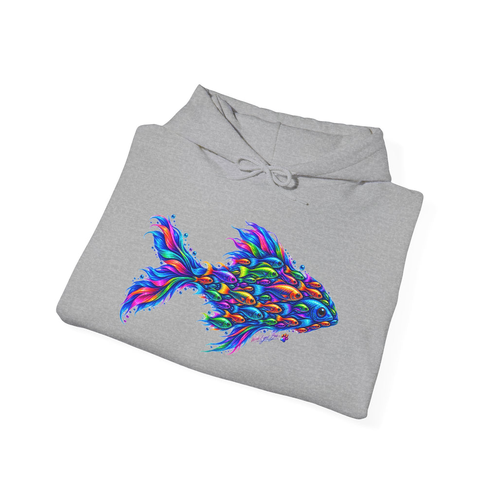 Fish Hoodie — Colorful Abstract Fish Graphic Pullover