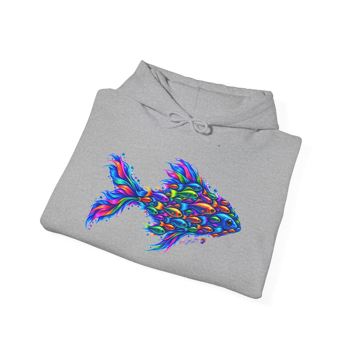 Fish Hoodie — Colorful Abstract Fish Graphic Pullover