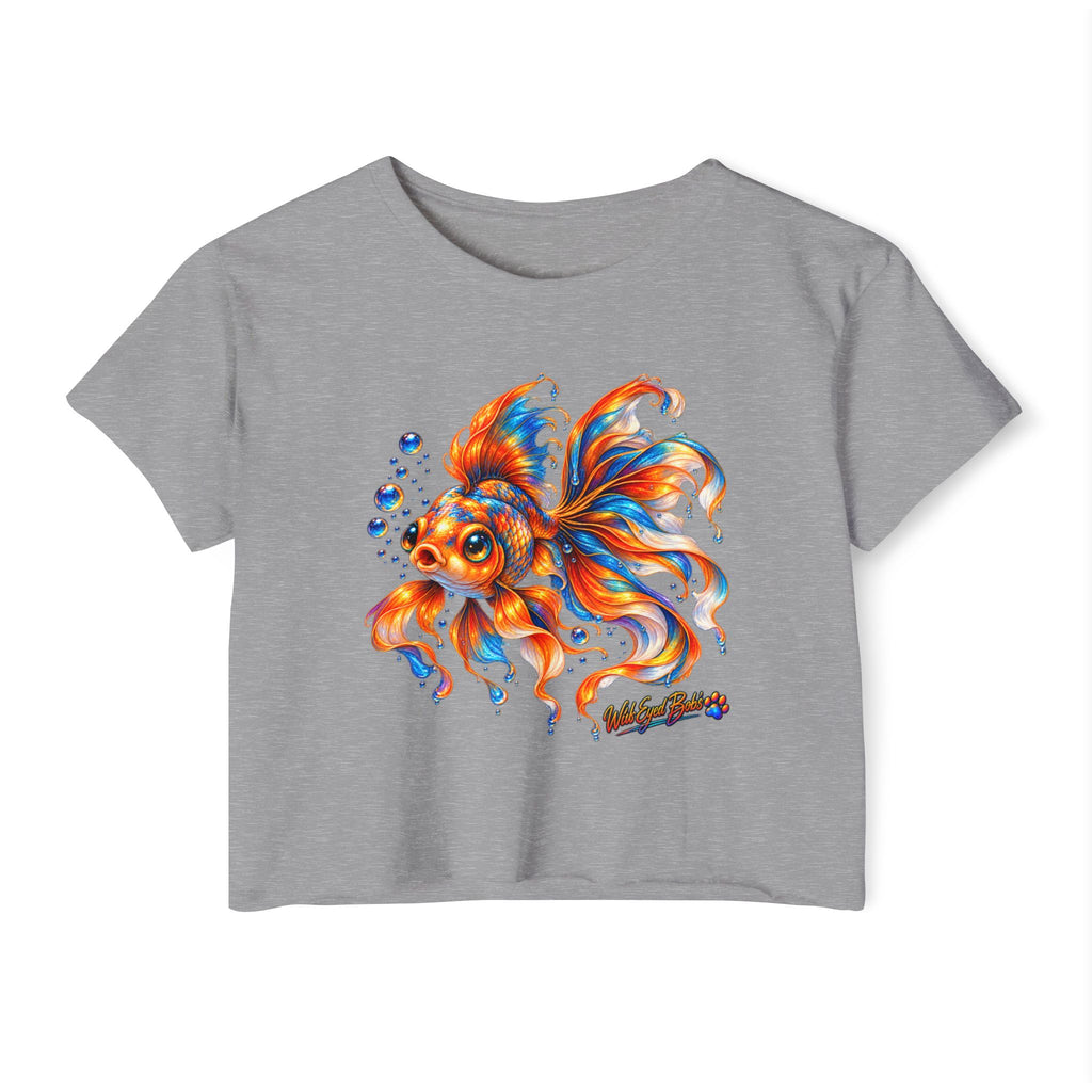Goldfish Festival Crop Top – Colorful Aquatic Art Women's Crop Tee