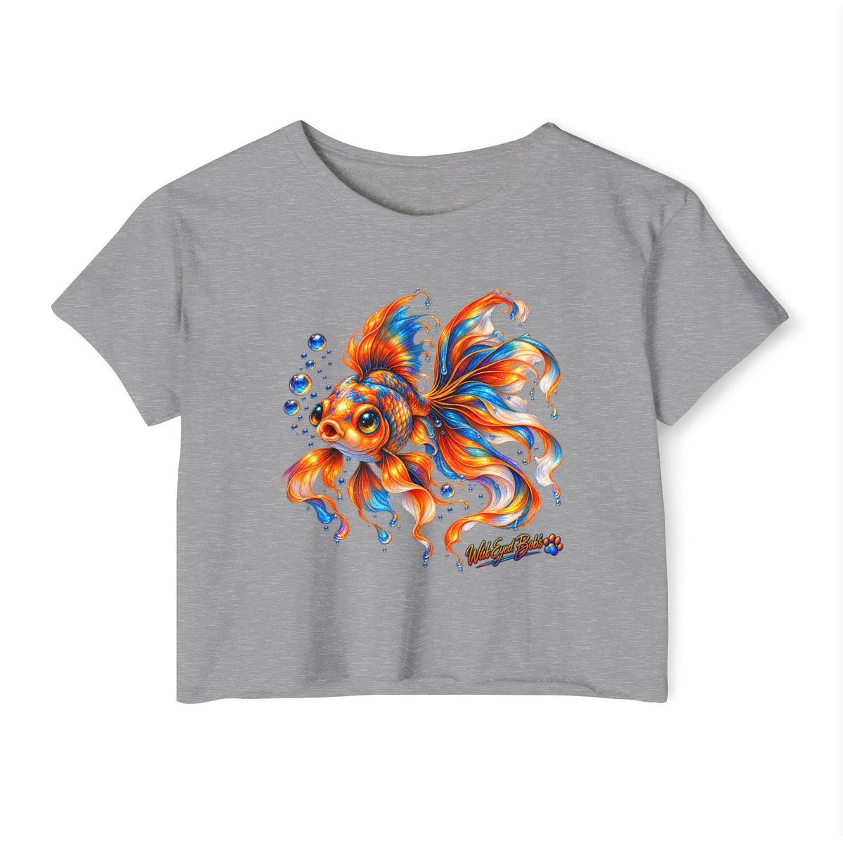 Goldfish Festival Crop Top – Colorful Aquatic Art Women's Crop Tee