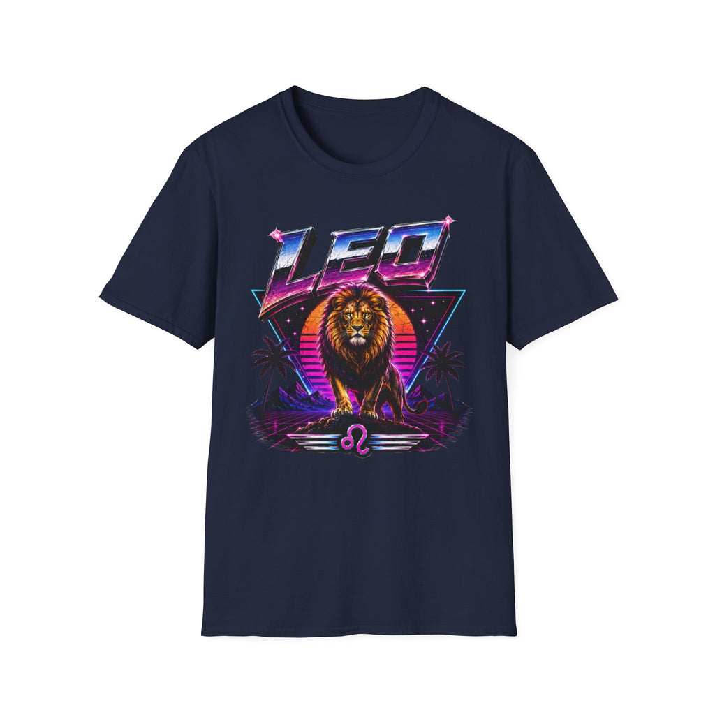 Leo Zodiac T-Shirt — Retro 80s Lion Astrology Tee