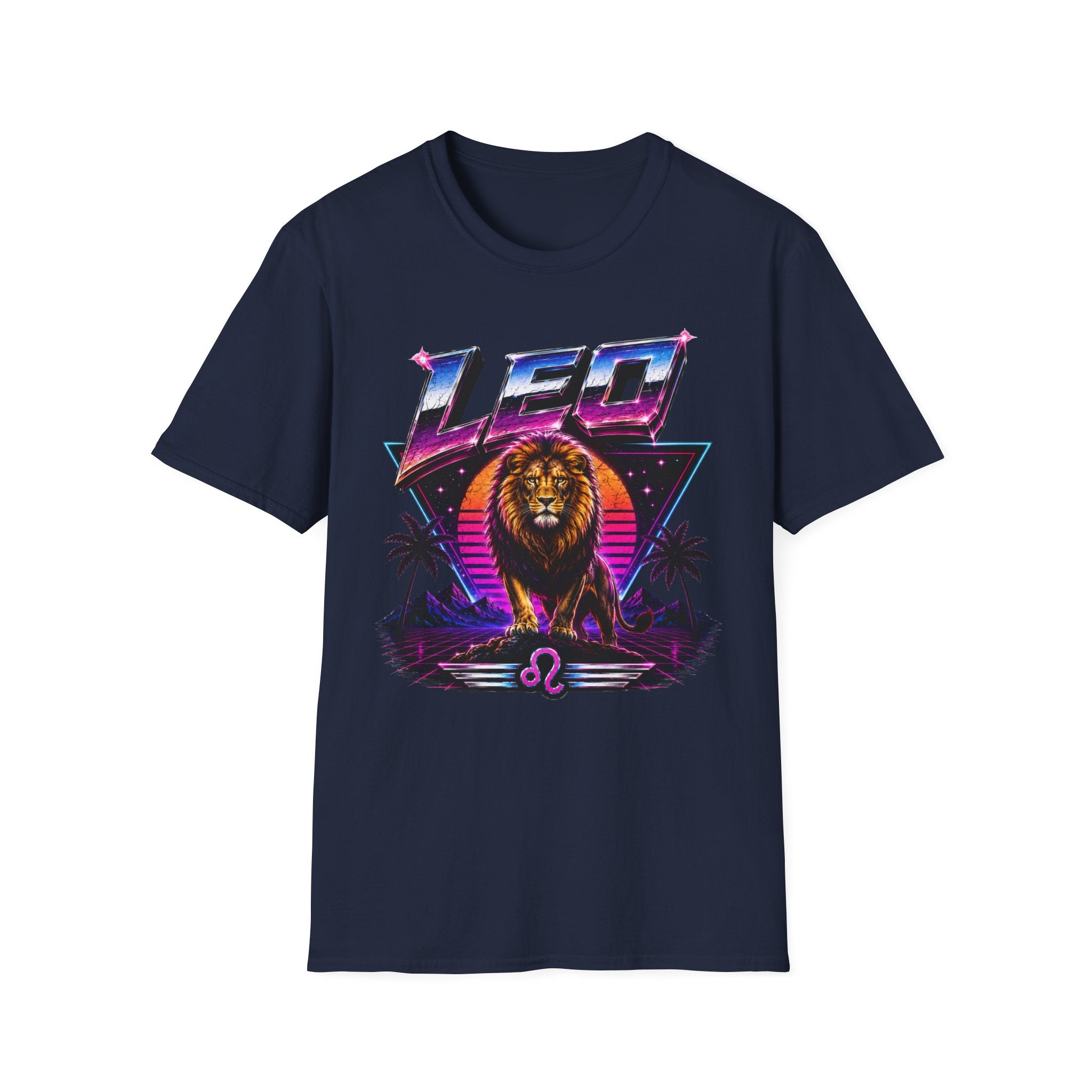 Leo Zodiac T-Shirt — Retro 80s Lion Astrology Tee