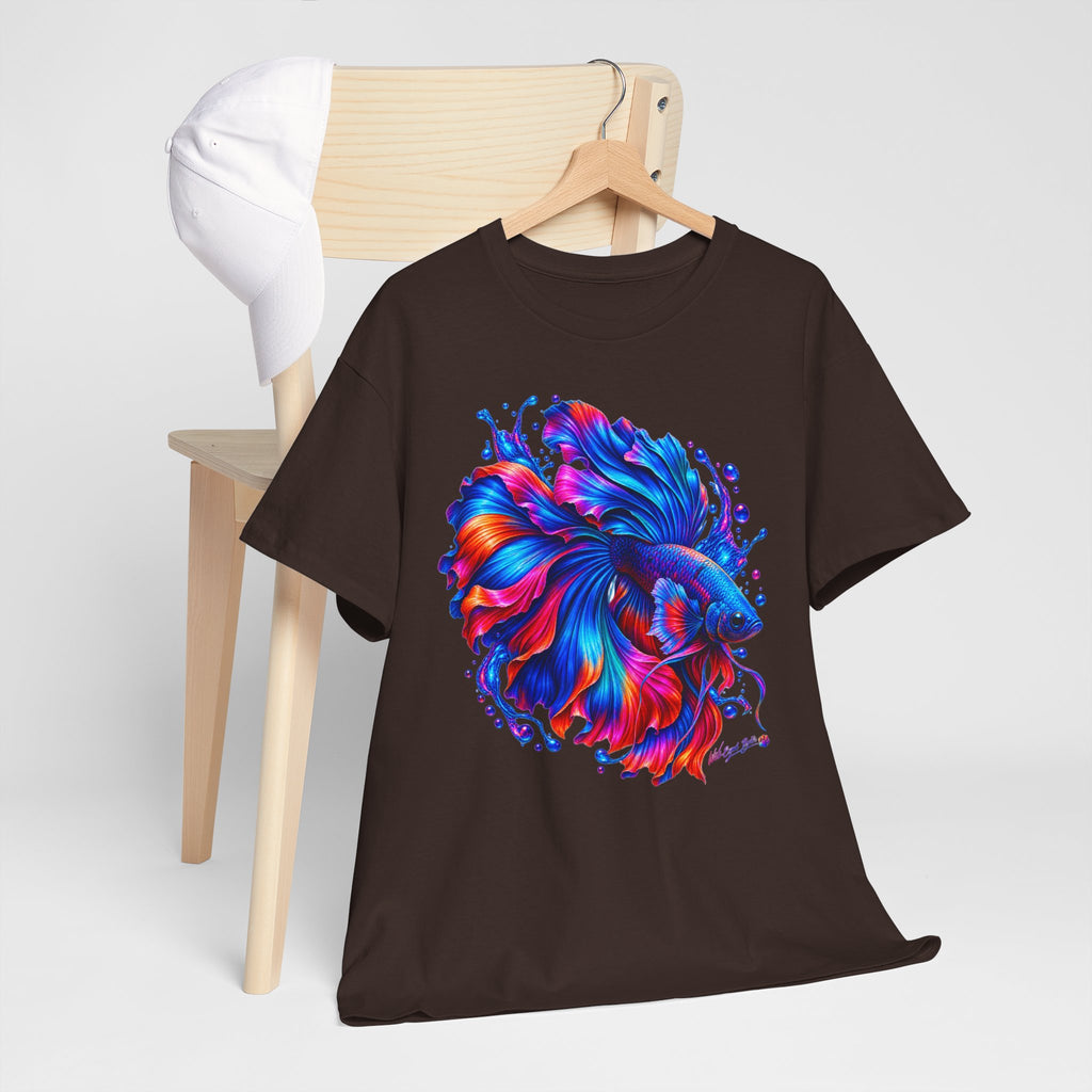 Betta Fish Art Tee — Vibrant Colorful Aquarium Fish Graphic T-Shirt
