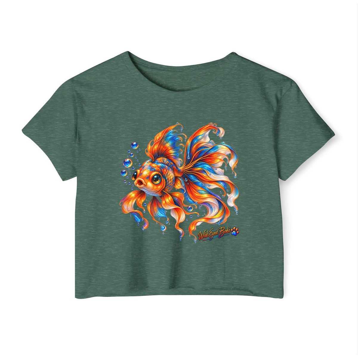 Goldfish Festival Crop Top – Colorful Aquatic Art Women's Crop Tee