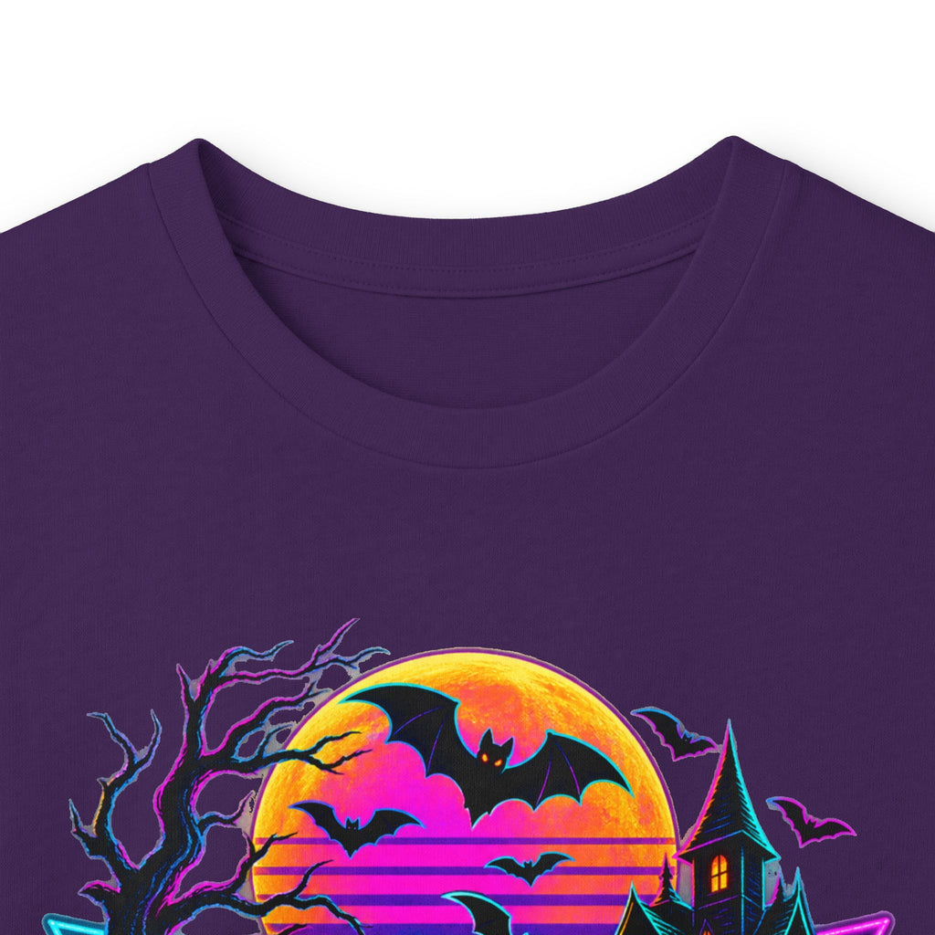 Halloween Ghosts Long Sleeve Tee – Neon Spooky Pumpkin Graveyard Shirt