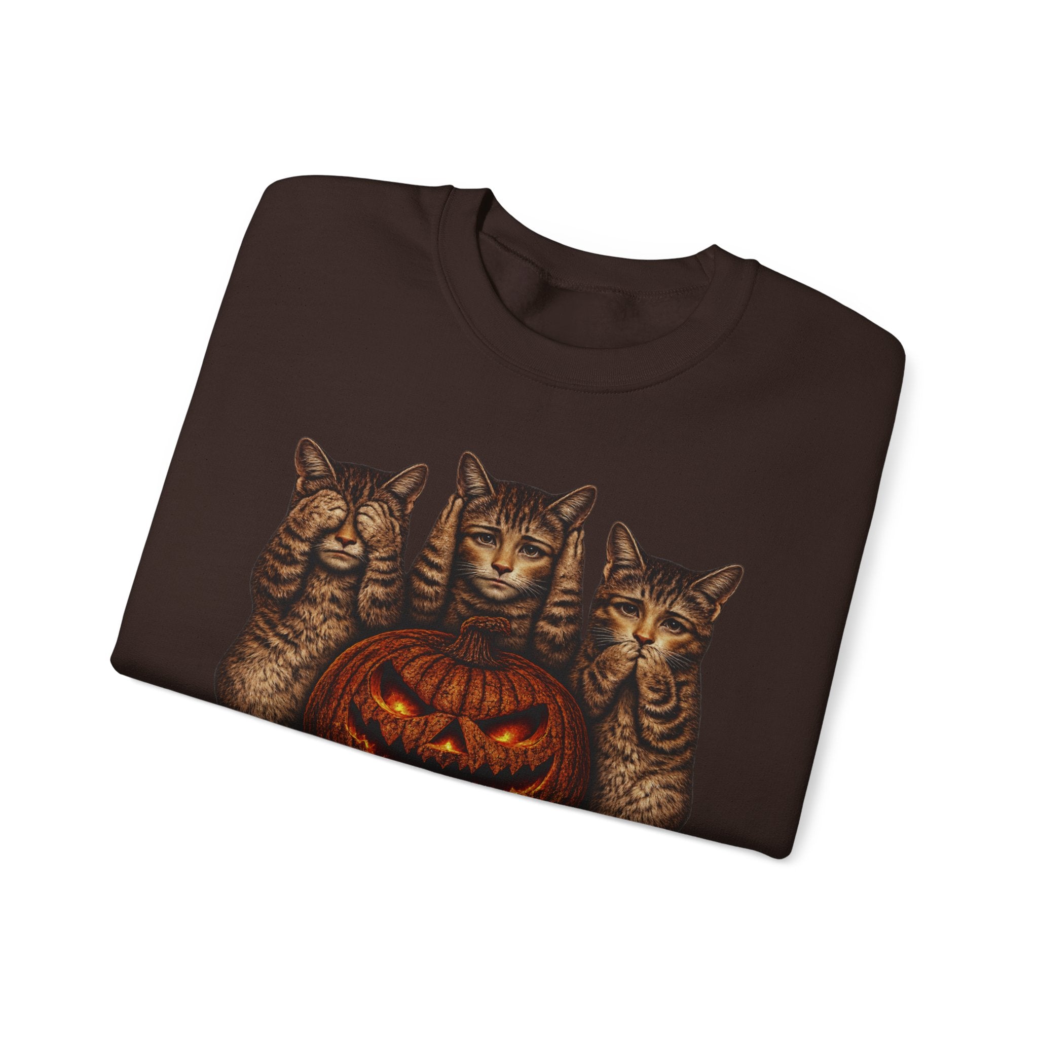 Halloween Cat Pumpkin Crewneck Sweatshirt