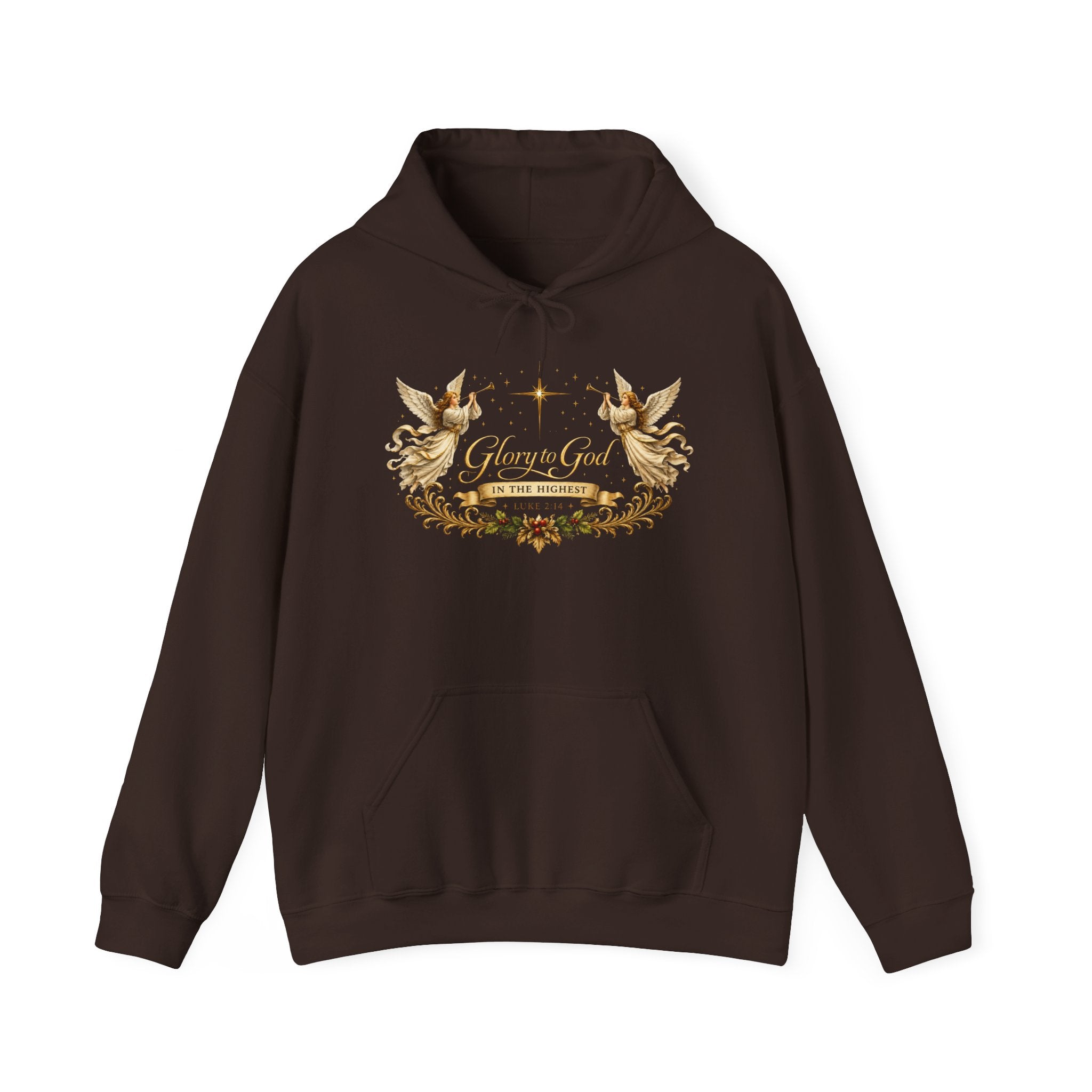 Glory to God Hoodie – Angelic Christmas Religious Sweatshirt