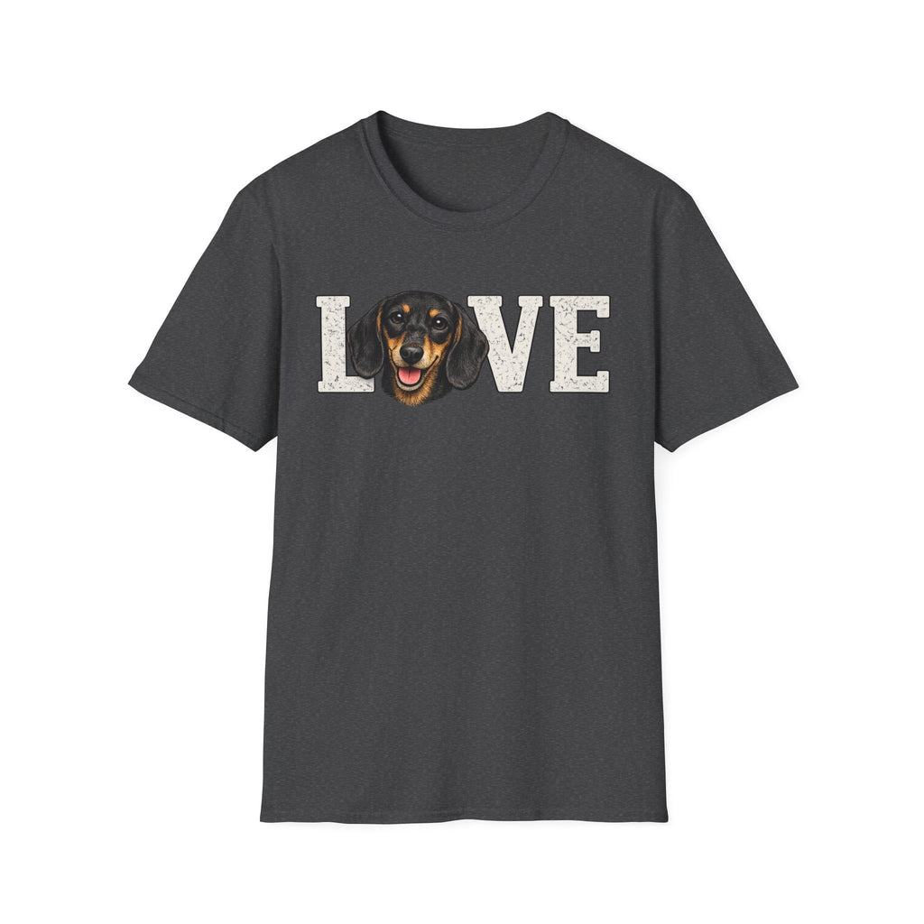 Dachshund LOVE T-Shirt — Cute Wiener Dog Graphic Tee for Dog Lovers