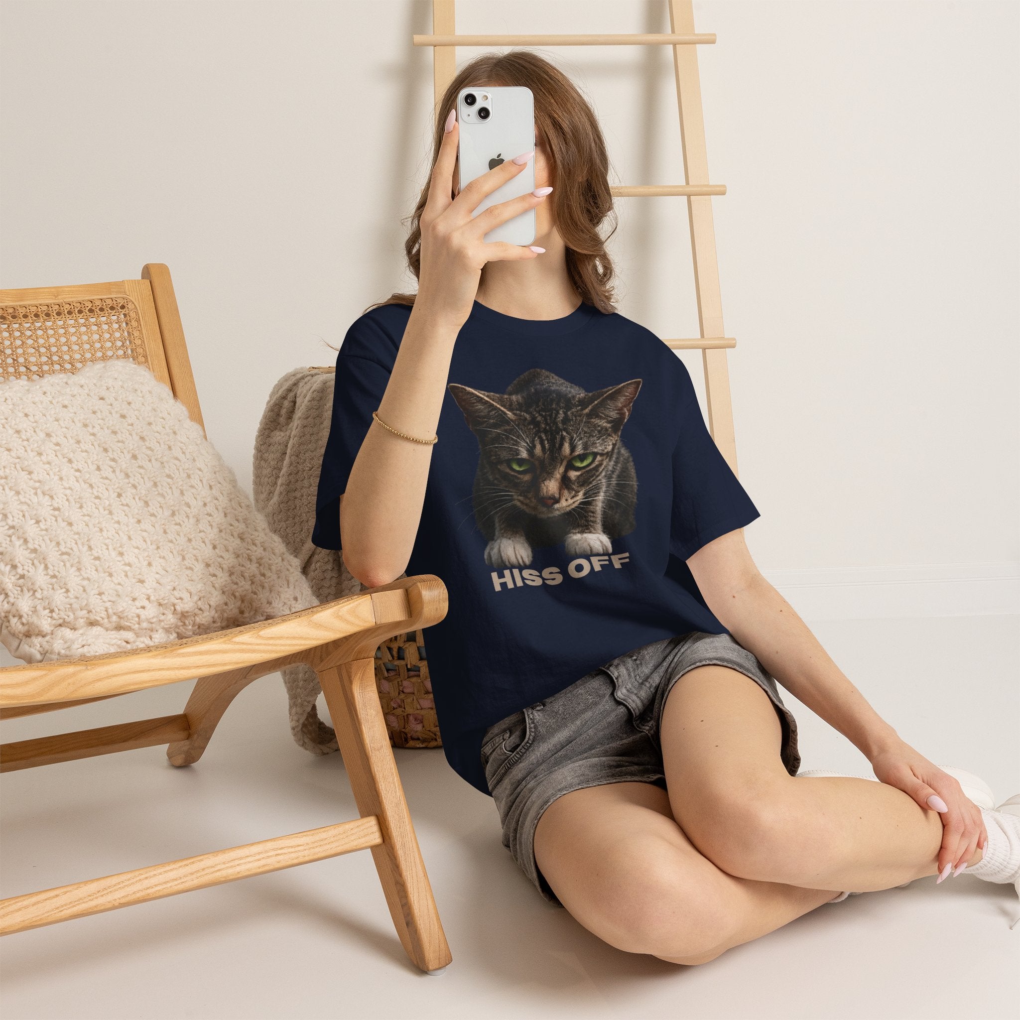 Hiss Off Cat T-Shirt — Angry Tabby Graphic Tee