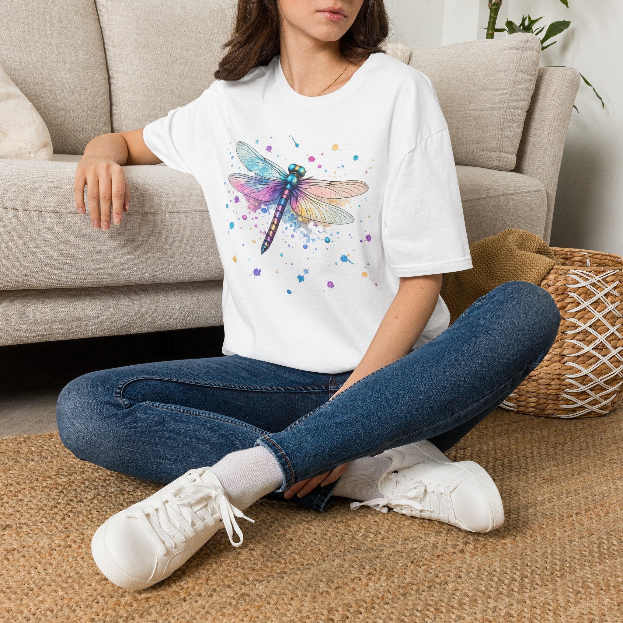 Dragonfly Watercolor T‑Shirt — Pastel Wing Nature Tee