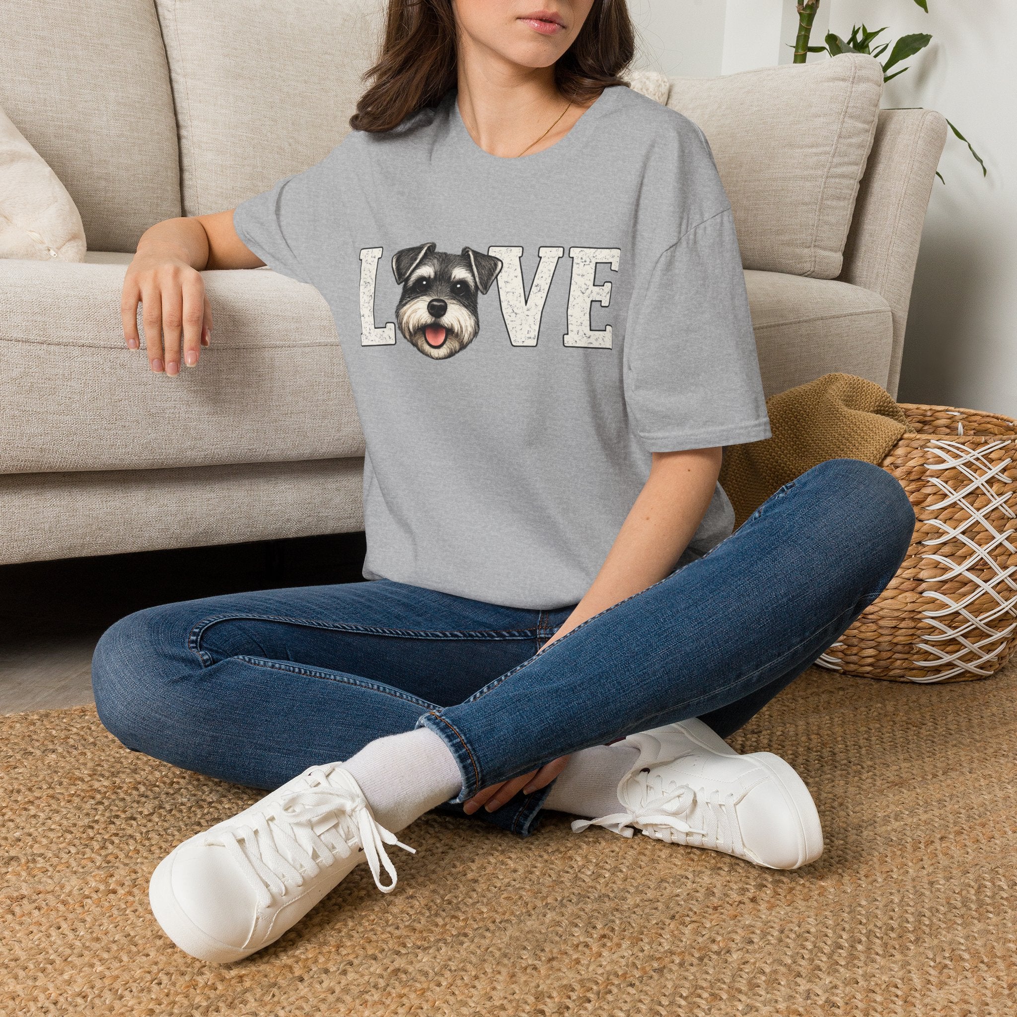 Love Schnauzer T-Shirt — Cute Dog Lover Tee