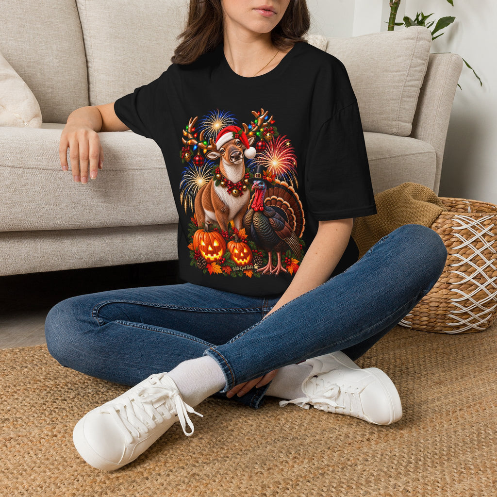 Four Holidays One Shirt - Dear Turkey, Halloween & Christmas Holiday Shirt