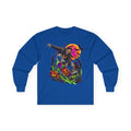 Halloween Skeleton Skateboarder Graphic Long Sleeve Tee