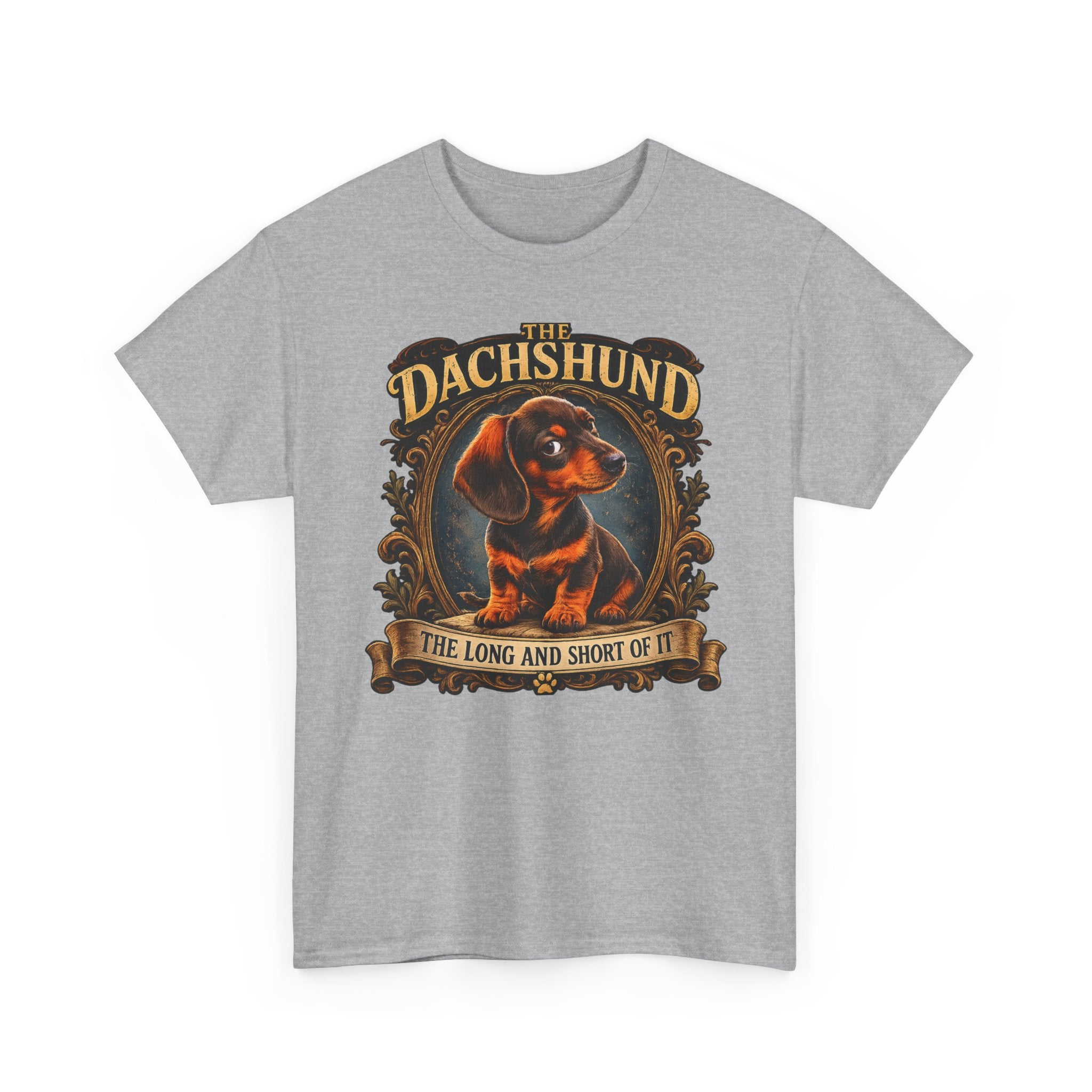 Dachshund Tee - "The Long and Short of It" Vintage Dog T-Shirt