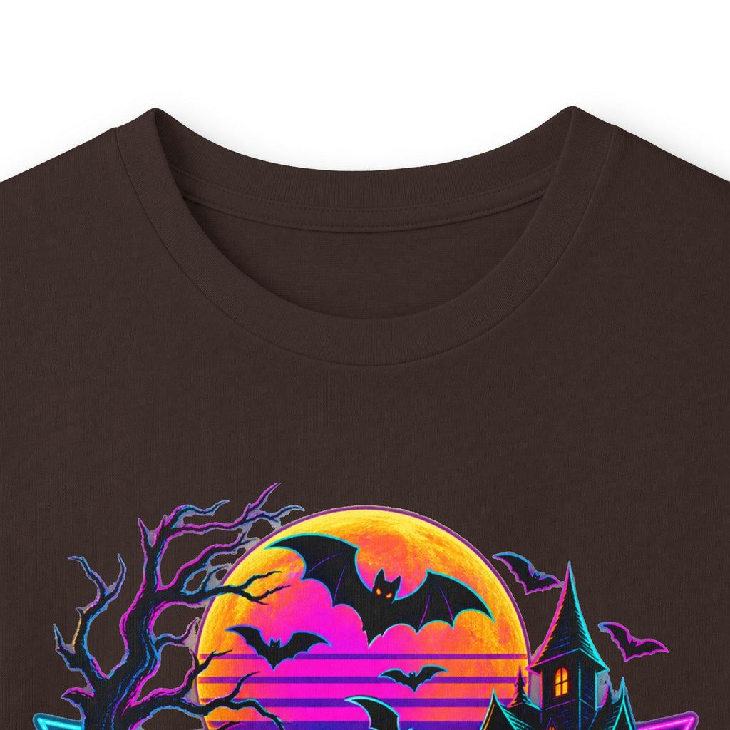 Halloween Ghosts Long Sleeve Tee – Neon Spooky Pumpkin Graveyard Shirt