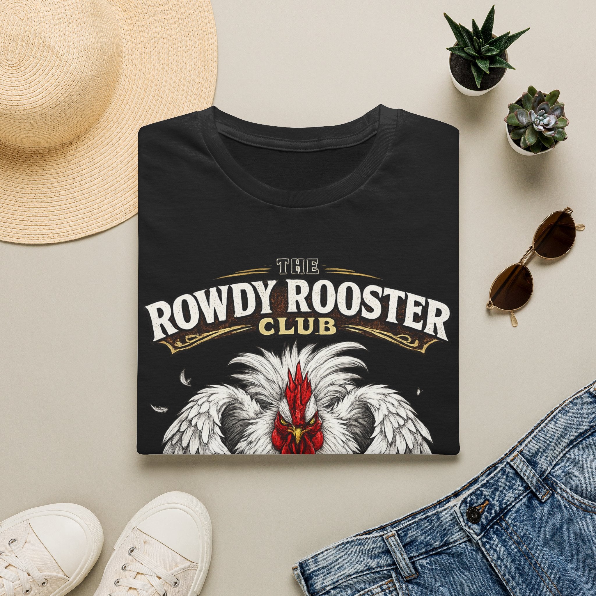 Rooster - Rowdy Rooster Club T-Shirt — 'Meetings Held at Sunrise' Graphic Tee