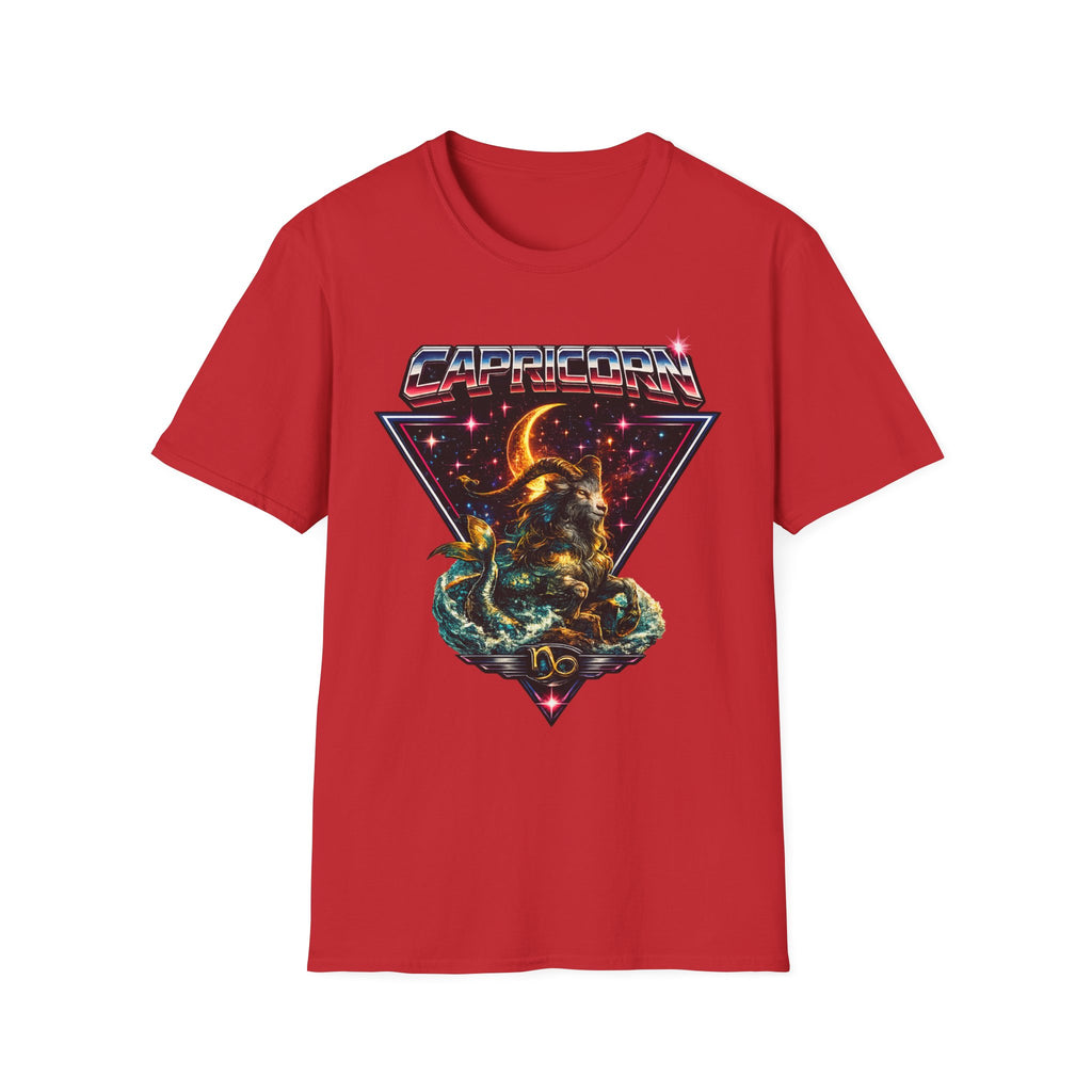 Capricorn Zodiac T-Shirt — Retro Cosmic Sea Goat Astrological Tee