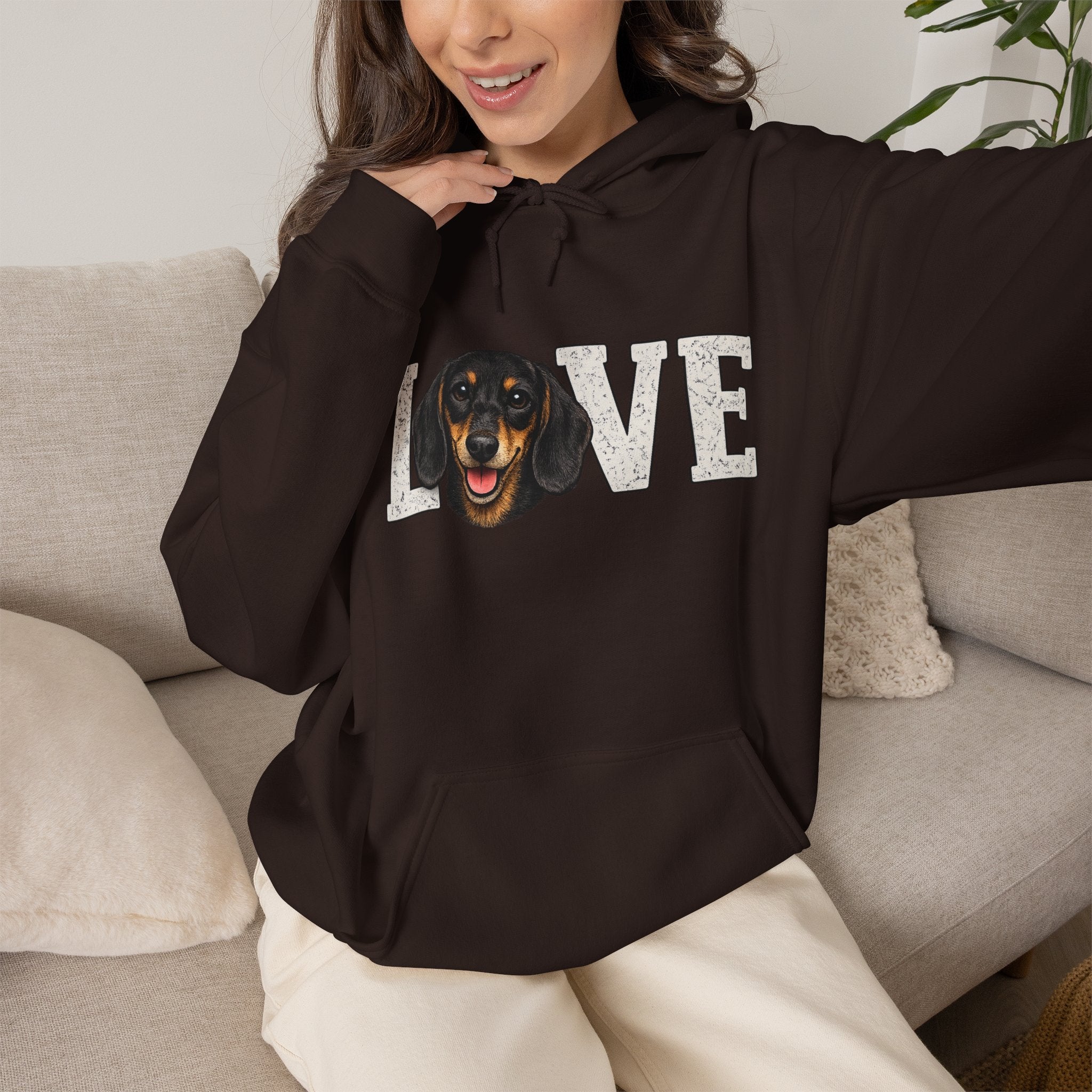 Dachshund Love Hoodie - Funny Dog Lover Pullover