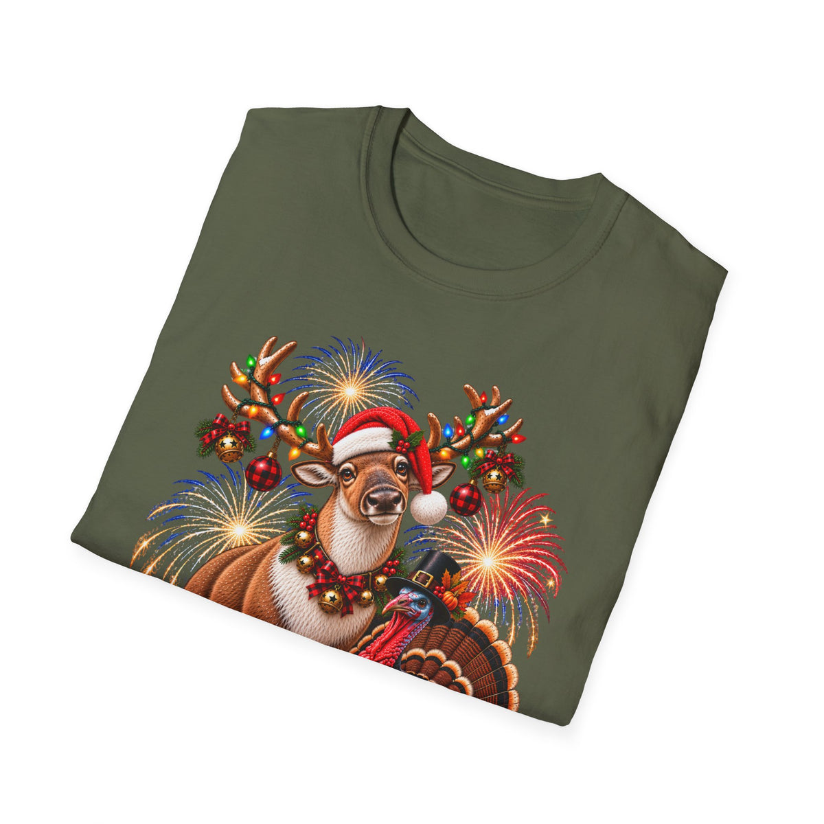 Four Holidays One Shirt - Dear Turkey, Halloween & Christmas Holiday Shirt