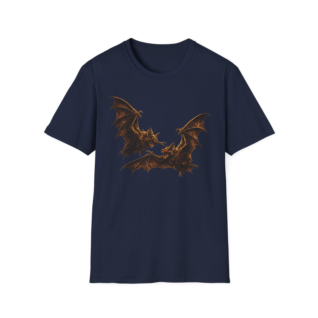 Bat Silhouette T-Shirt — Gothic Halloween Black Tee