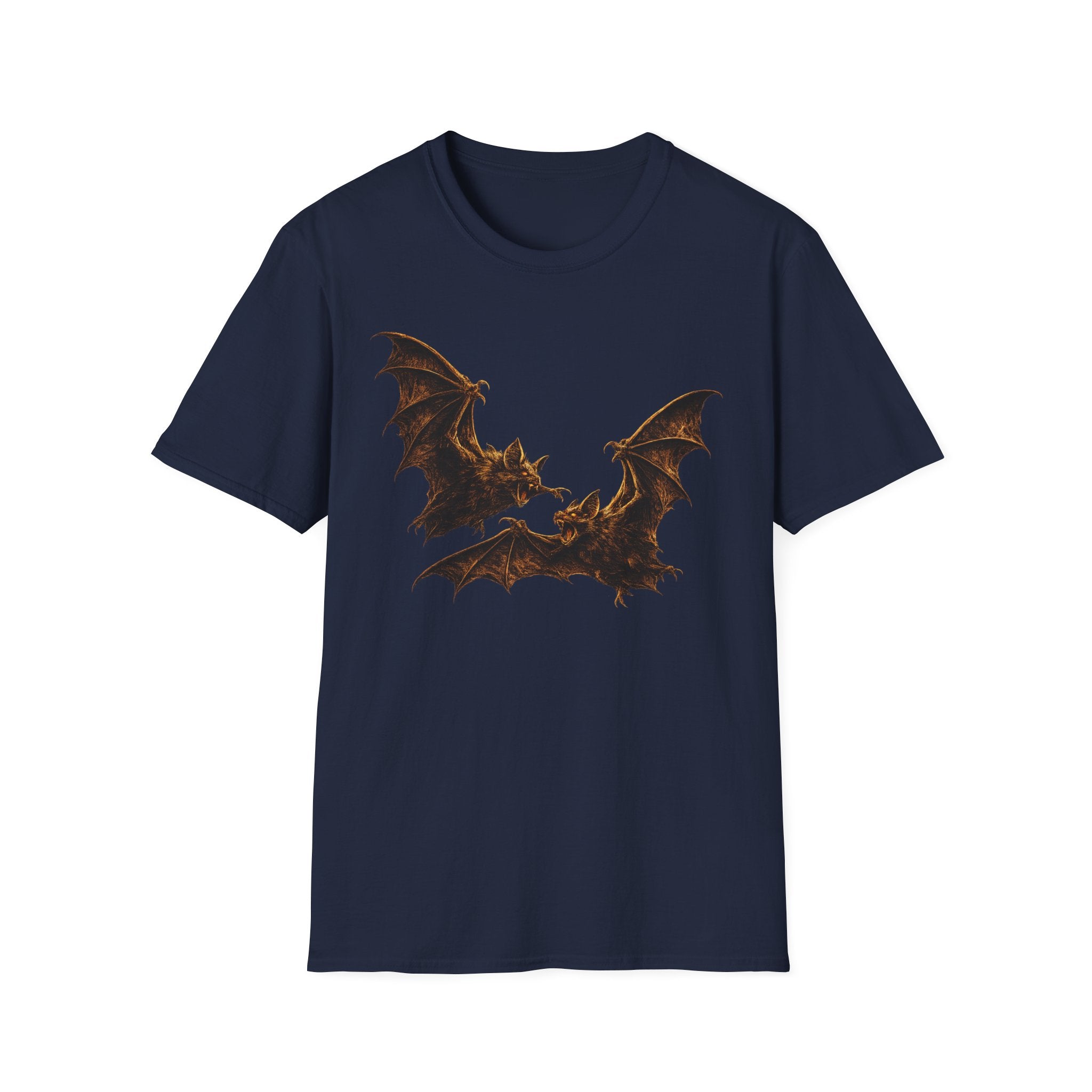 Bat Silhouette T-Shirt — Gothic Halloween Black Tee
