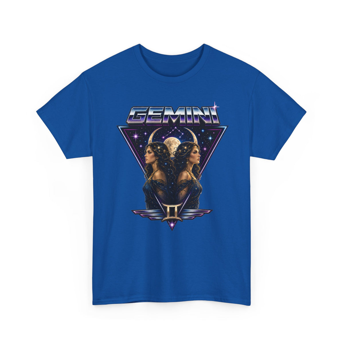 Gemini Zodiac Tee — Retro Twin Goddess Astrology T-Shirt