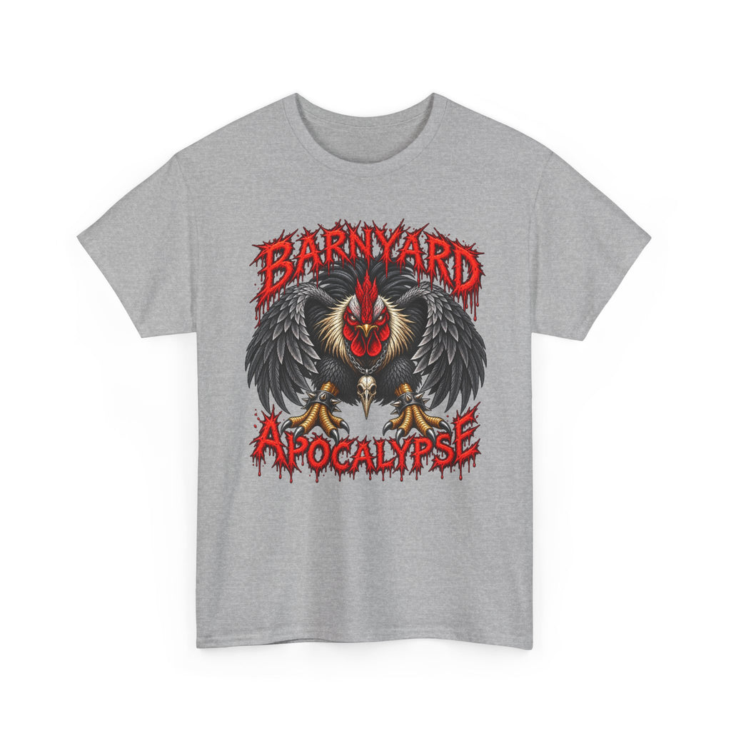 Barnyard Apocalypse Graphic Tee — Dark Rooster Horror Farm Shirt