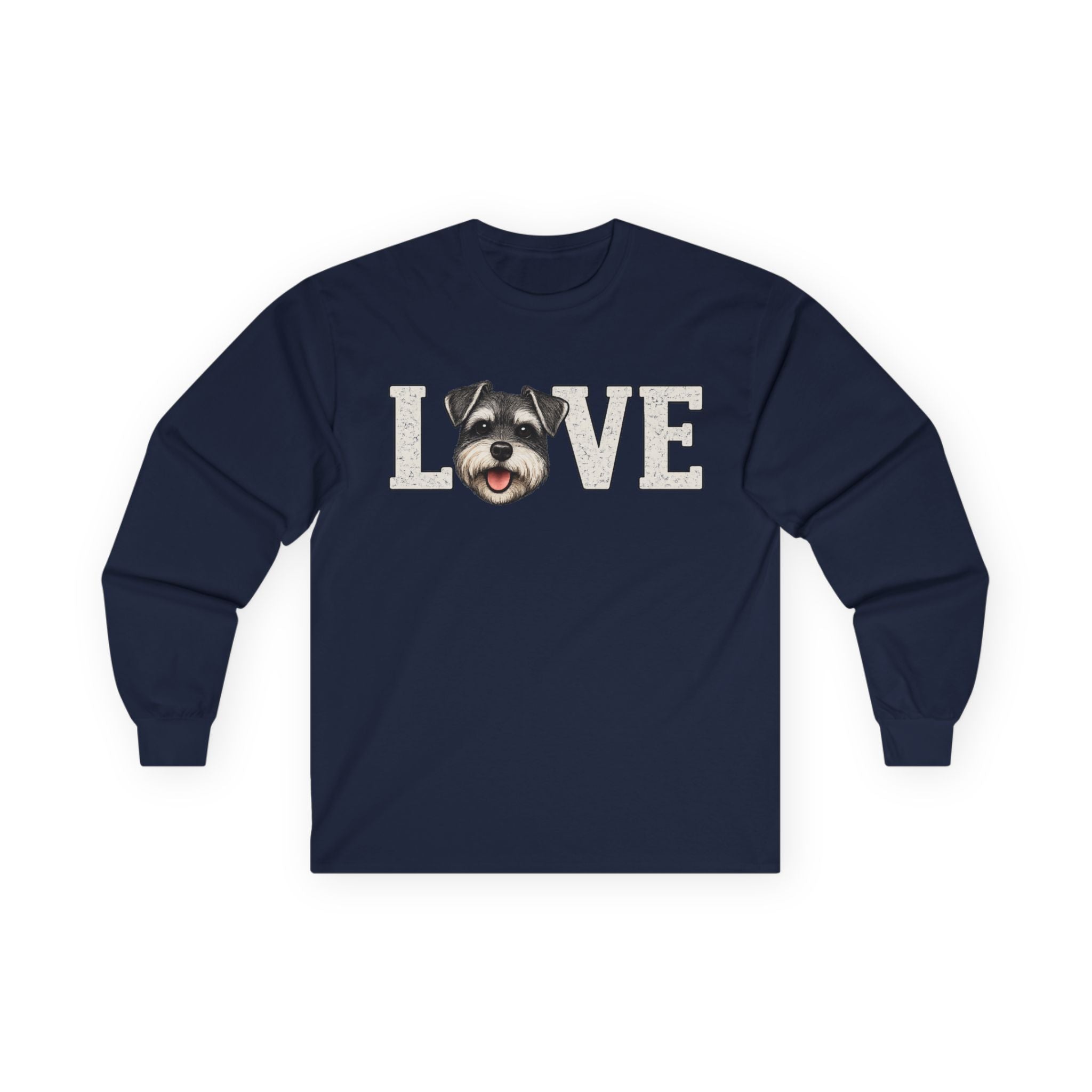 Schnauzer 'LOVE' Long Sleeve Tee – Dog Lover Shirt