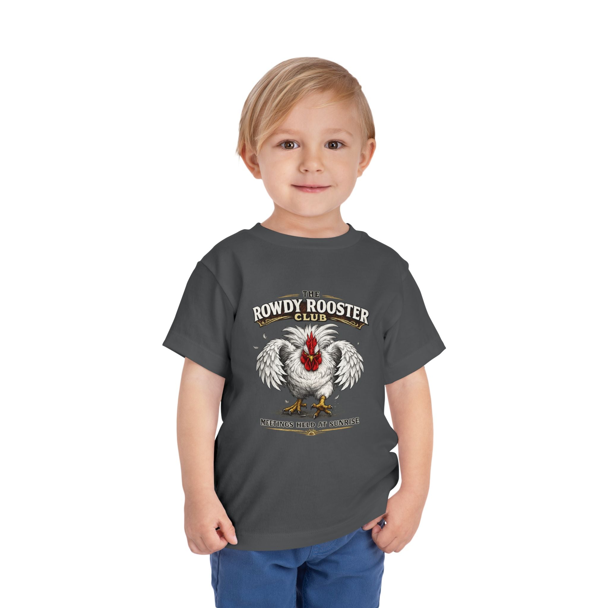 Rowdy Rooster Club Toddler Tee — Cute Rooster Graphic Shirt for Kids