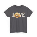 Poodle Love T-Shirt — 'LOVE' Graphic Tee with Cute Dog Face