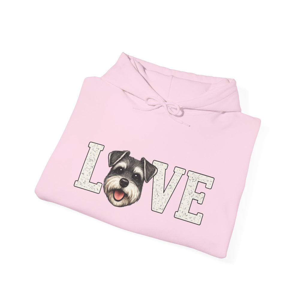 Love Schnauzer Hoodie — Cute Dog Face Pullover for Dog Lovers