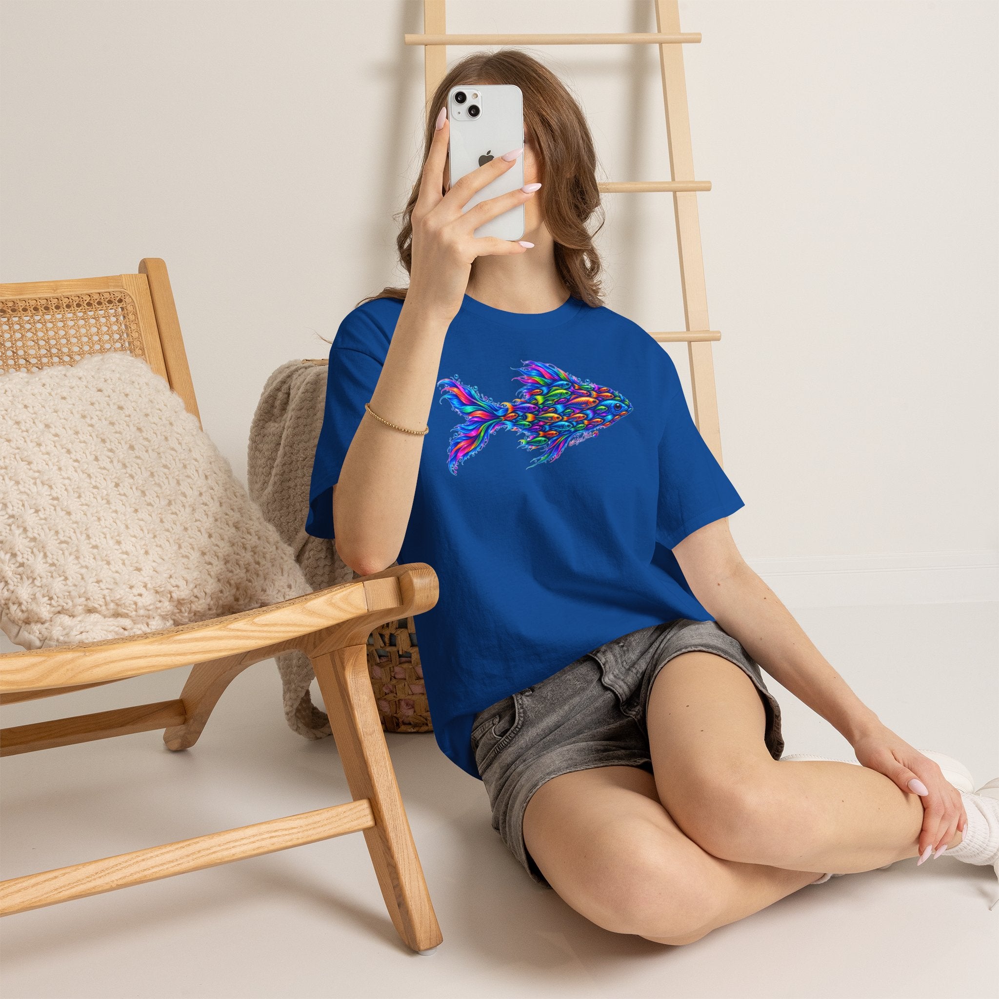Colorful Fish Graphic Tee — Vibrant Ocean Art T-Shirt