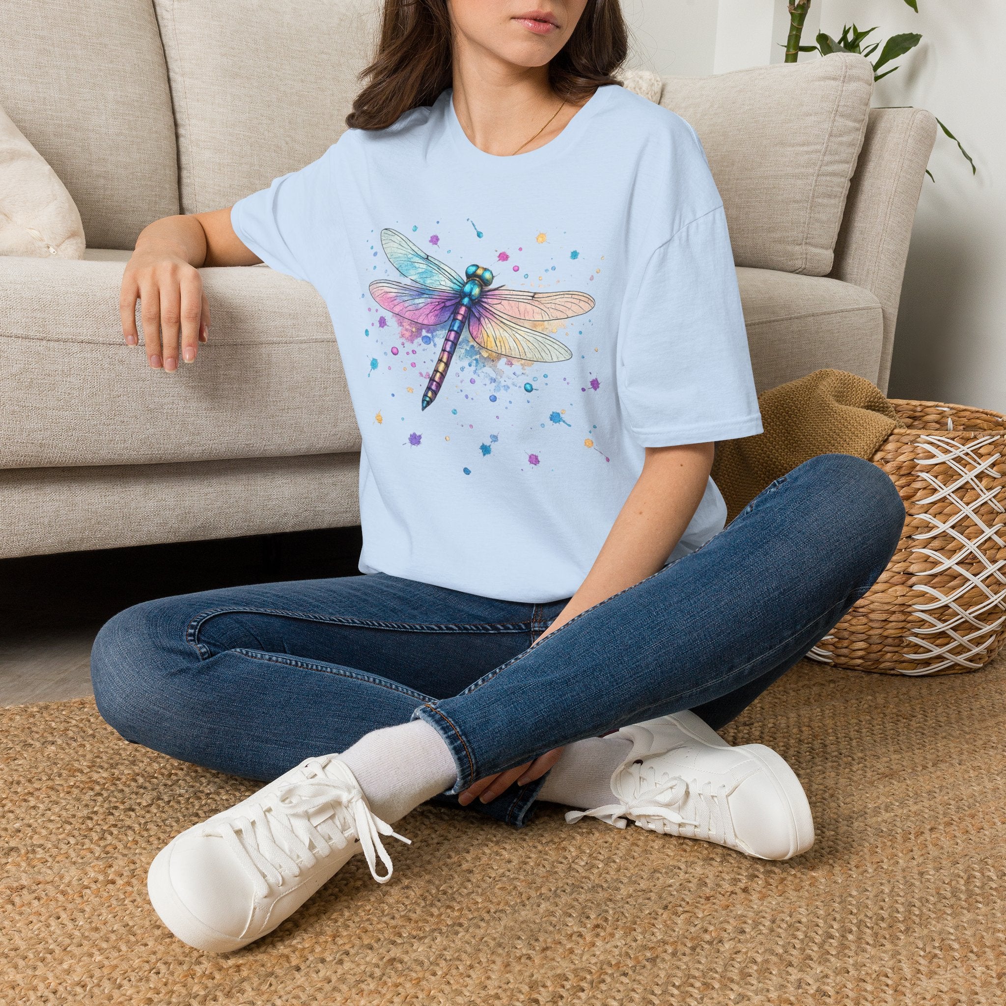 Dragonfly Watercolor T‑Shirt — Pastel Wing Nature Tee