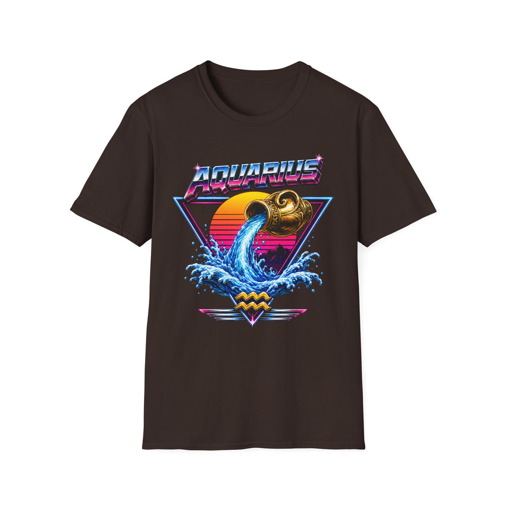 Aquarius Zodiac T‑Shirt — Retro Water Bearer Horoscope Tee