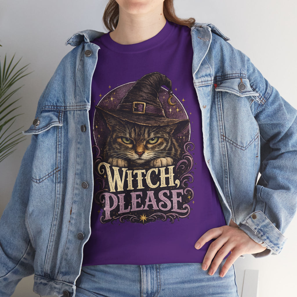 Witch Please Cat T-Shirt — Cute Witch Cat Halloween Tee