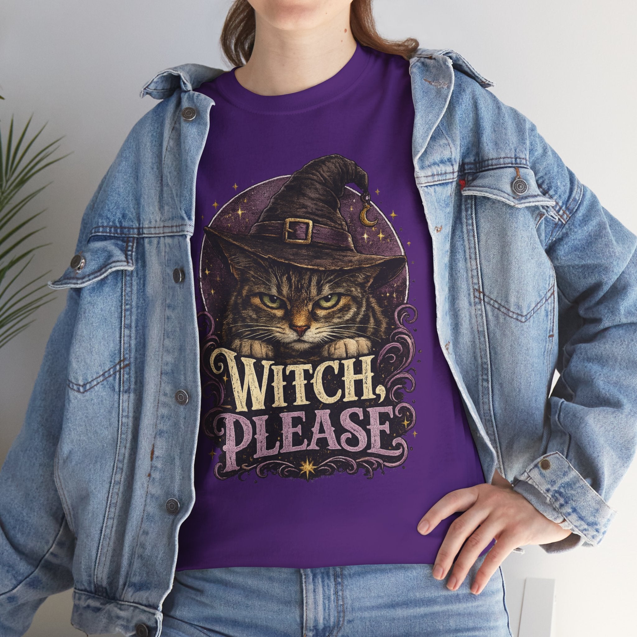 Witch Please Cat T-Shirt — Cute Witch Cat Halloween Tee