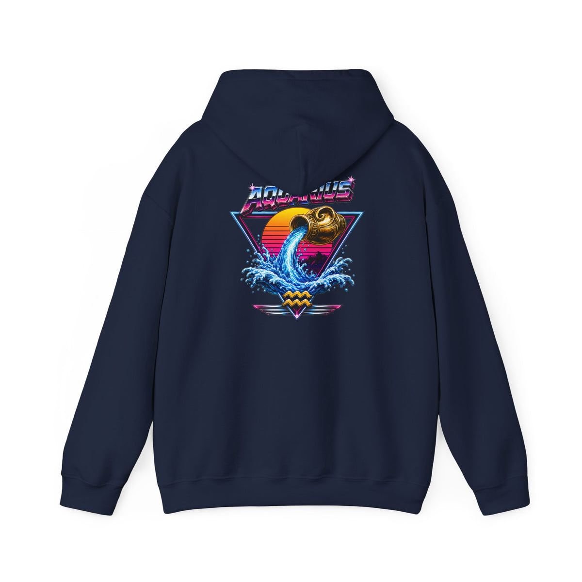 Retro Sunset Aquarius Hoodie —  Graphic Sweatshirt