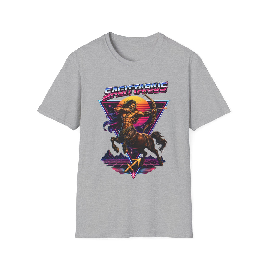 Sagittarius Archer T-Shirt — Retro Neon Zodiac Tee