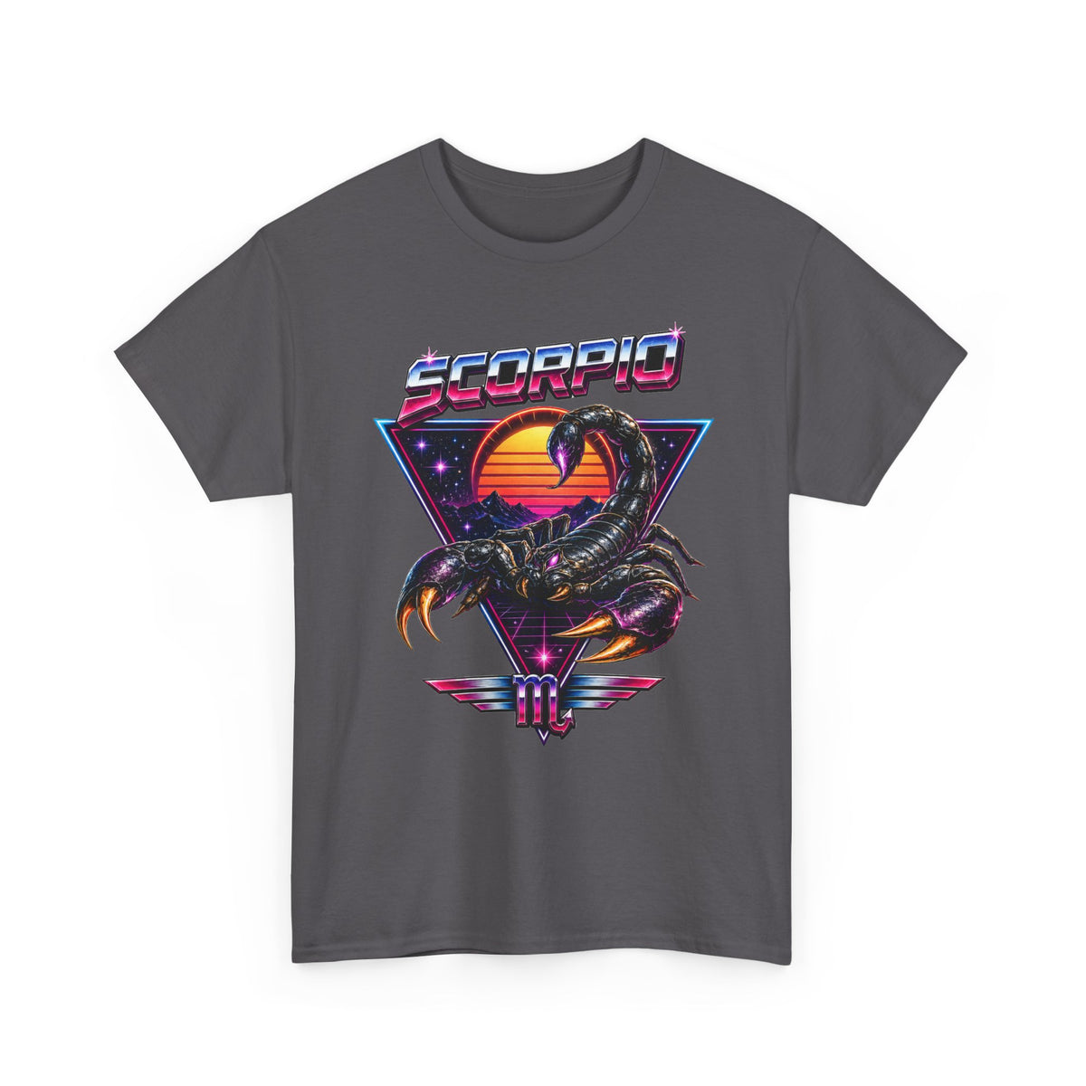 Scorpio Retro Sunset T-Shirt — Vintage 80s Scorpion Zodiac Tee