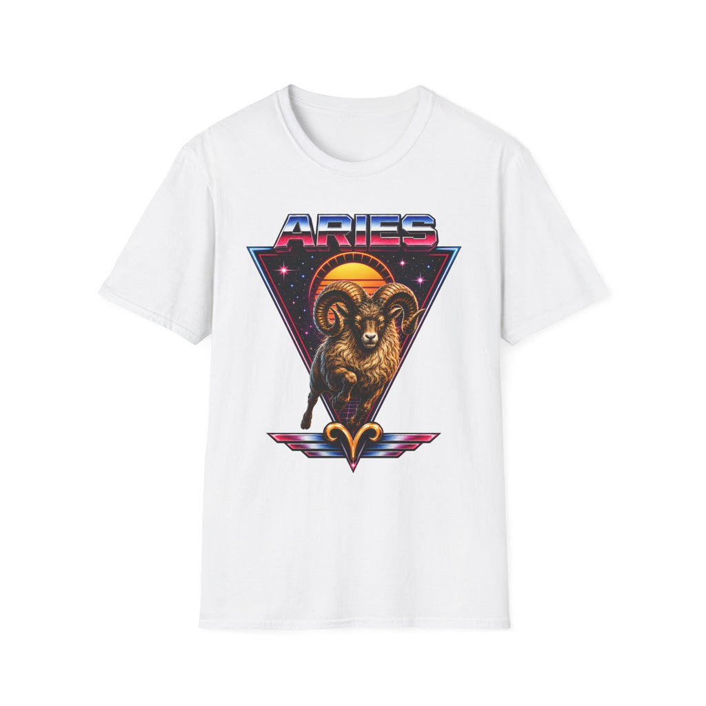 Aries 80s style Zodiac T-Shirt — Retro Ram Graphic Tee